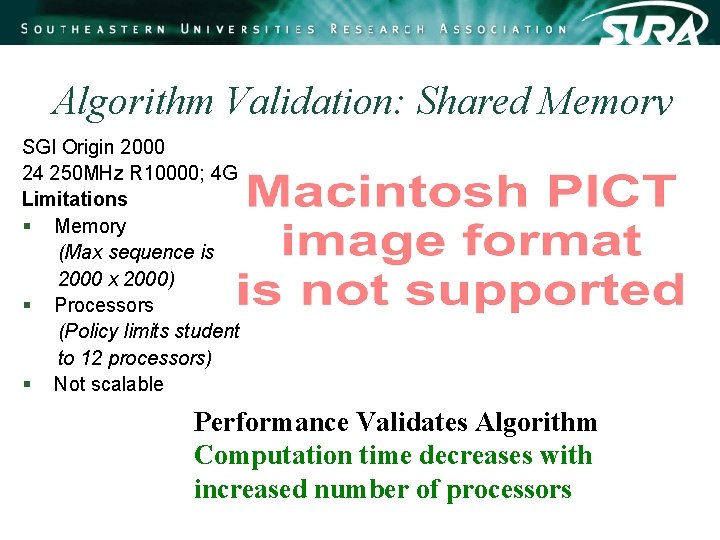 Algorithm Validation: Shared Memory SGI Origin 2000 24 250 MHz R 10000; 4 G Algorithm Validation: Shared Memory SGI Origin 2000 24 250 MHz R 10000; 4 G