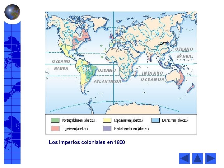 Los imperios coloniales en 1800 