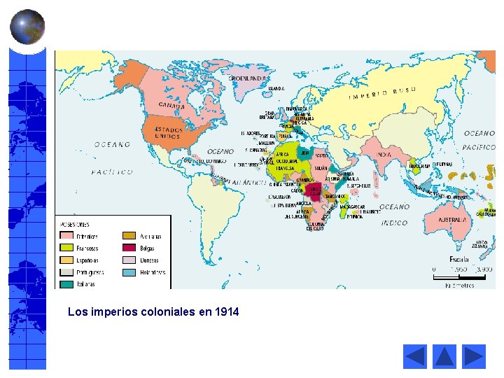 Los imperios coloniales en 1914 