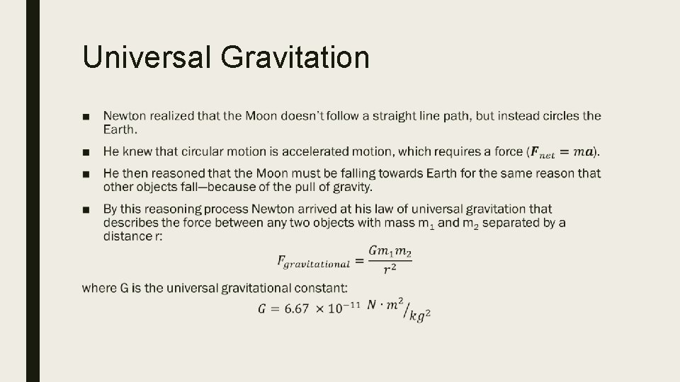 Universal Gravitation ■ 