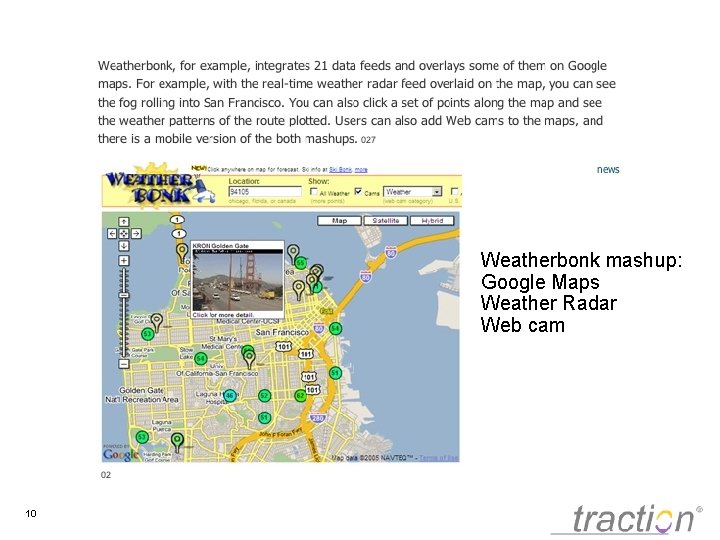 Weatherbonk mashup: Google Maps Weather Radar Web cam 10 