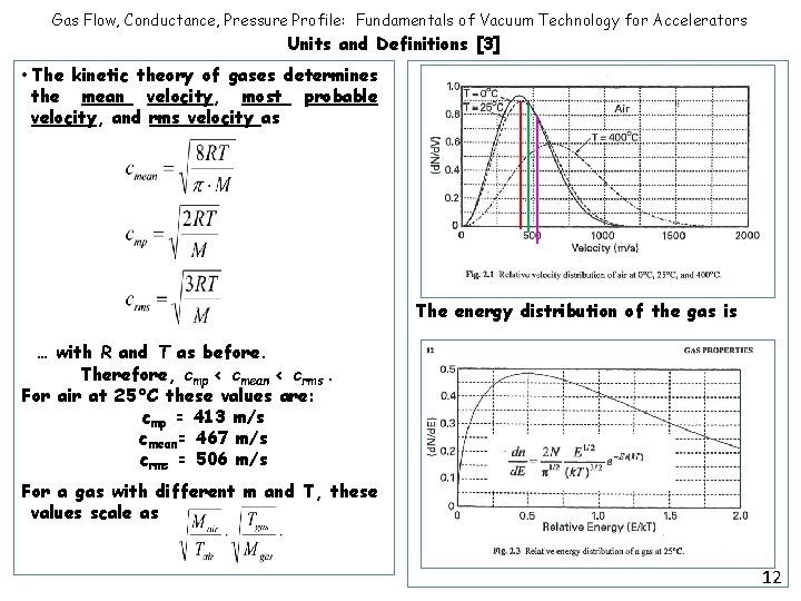 Gas Flow, Conductance, Pressure Profile: Fundamentals of Vacuum Technology for Accelerators Units and Definitions