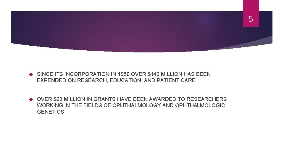 5 SINCE ITS INCORPORATION IN 1956 OVER $140 MILLION HAS BEEN EXPENDED ON RESEARCH,