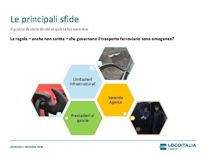 Le principali sfide Il punto di vista di chi acquista locomotive Le regole –