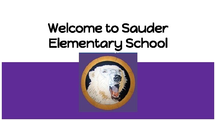 Welcome to Sauder Elementary School 