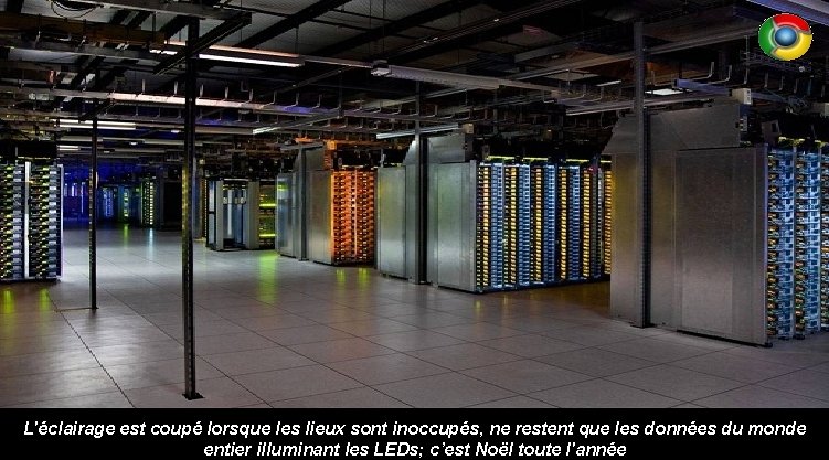 L'éclairage est coupé lorsque les lieux sont inoccupés, ne restent que les données du