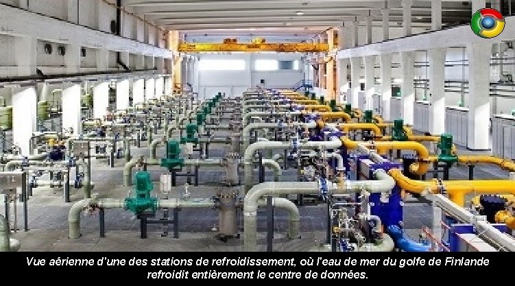 Vue aérienne d'une des stations de refroidissement, où l'eau de mer du golfe de