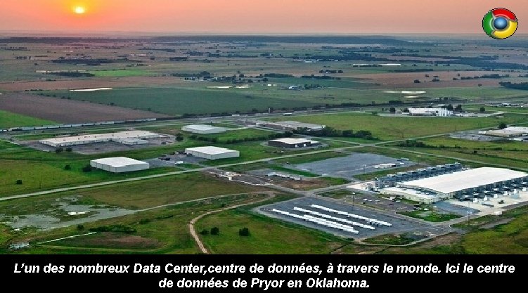 L’un des nombreux Data Center, centre de données, à travers le monde. Ici le