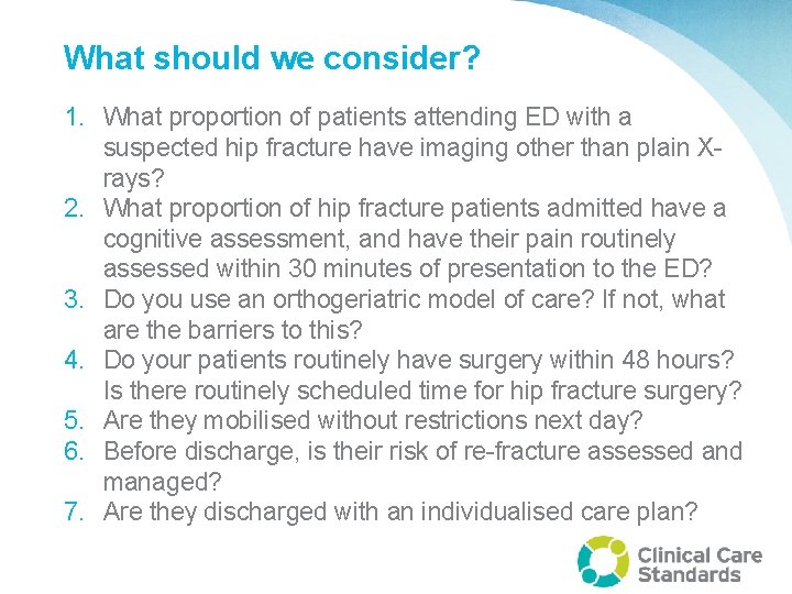 What should we consider? 1. What proportion of patients attending ED with a suspected