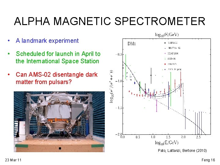 ALPHA MAGNETIC SPECTROMETER • A landmark experiment • Scheduled for launch in April to