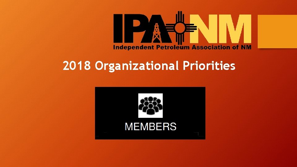 2018 Organizational Priorities 