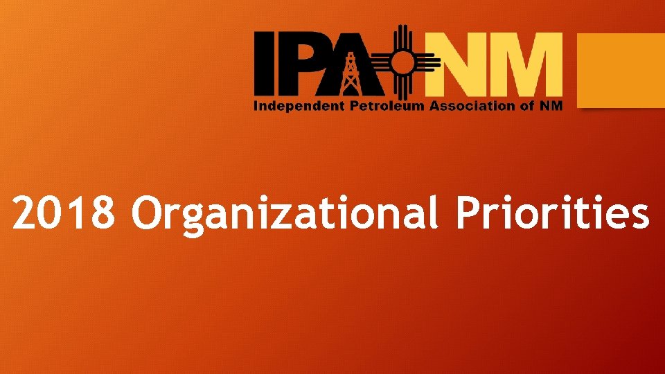 2018 Organizational Priorities 