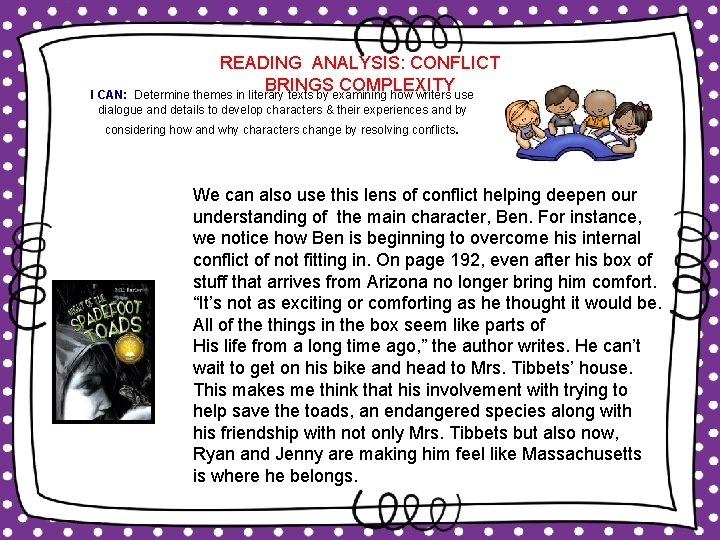READING ANALYSIS: CONFLICT BRINGS COMPLEXITY READING ANALYSIS: CONFLICT Hermione and Ron both tackle specific READING ANALYSIS: CONFLICT BRINGS COMPLEXITY READING ANALYSIS: CONFLICT Hermione and Ron both tackle specific