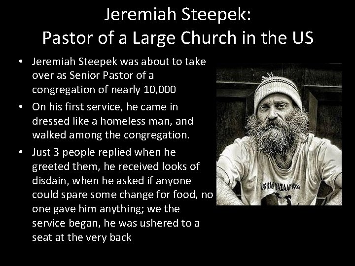 Jeremiah Steepek: Pastor of a Large Church in the US • Jeremiah Steepek was Jeremiah Steepek: Pastor of a Large Church in the US • Jeremiah Steepek was