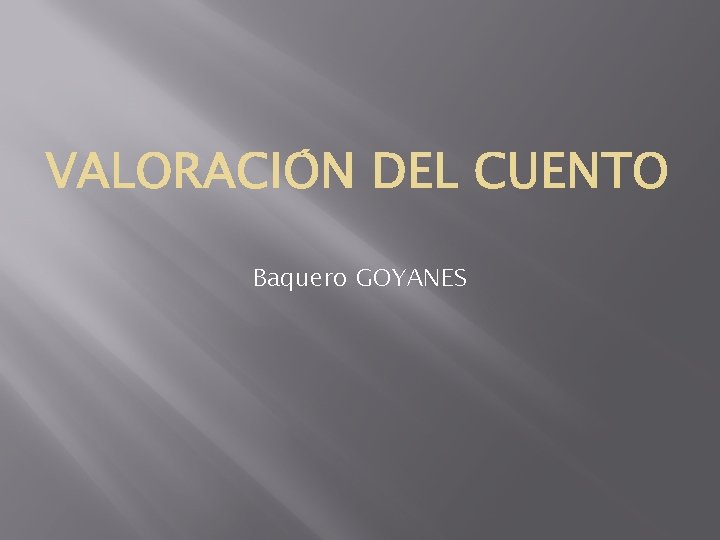 Baquero GOYANES 