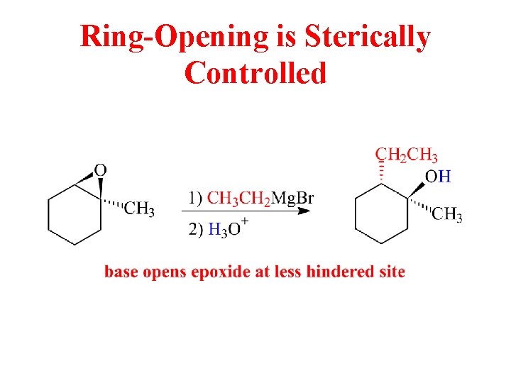 Ring-Opening is Sterically Controlled 