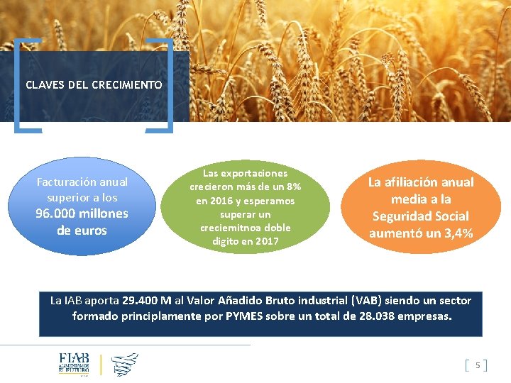 CLAVES DEL CRECIMIENTO Facturación anual superior a los 96. 000 millones de euros Las