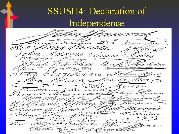 SSUSH 4: Declaration of Independence SSUSH 4: Declaration of Independence