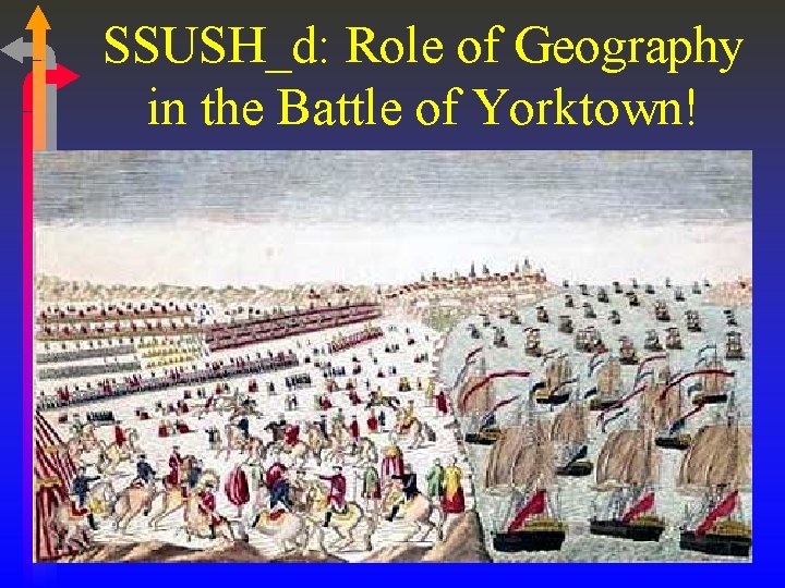 SSUSH_d: Role of Geography in the Battle of Yorktown! SSUSH_d: Role of Geography in the Battle of Yorktown!
