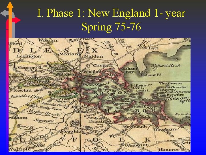 I. Phase 1: New England 1 - year Spring 75 -76 I. Phase 1: New England 1 - year Spring 75 -76