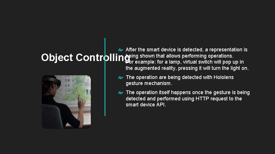  After the smart device is detected, a representation is being shown that allows