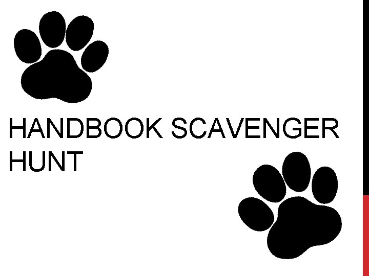 HANDBOOK SCAVENGER HUNT 