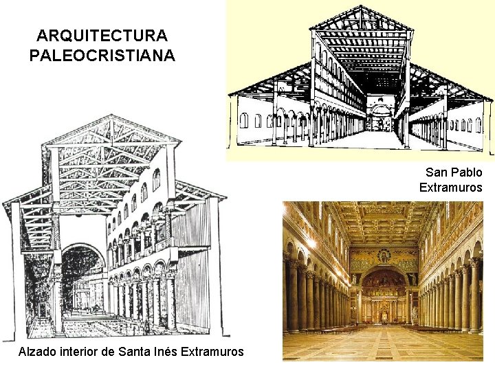 ARQUITECTURA PALEOCRISTIANA San Pablo Extramuros Alzado interior de Santa Inés Extramuros 