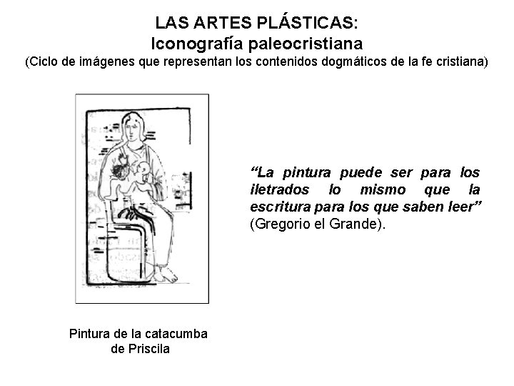 LAS ARTES PLÁSTICAS: Iconografía paleocristiana (Ciclo de imágenes que representan los contenidos dogmáticos de