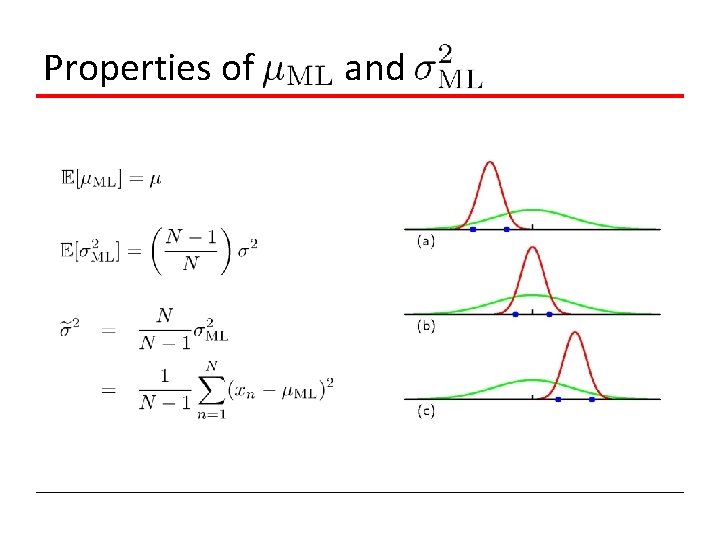 Properties of and 