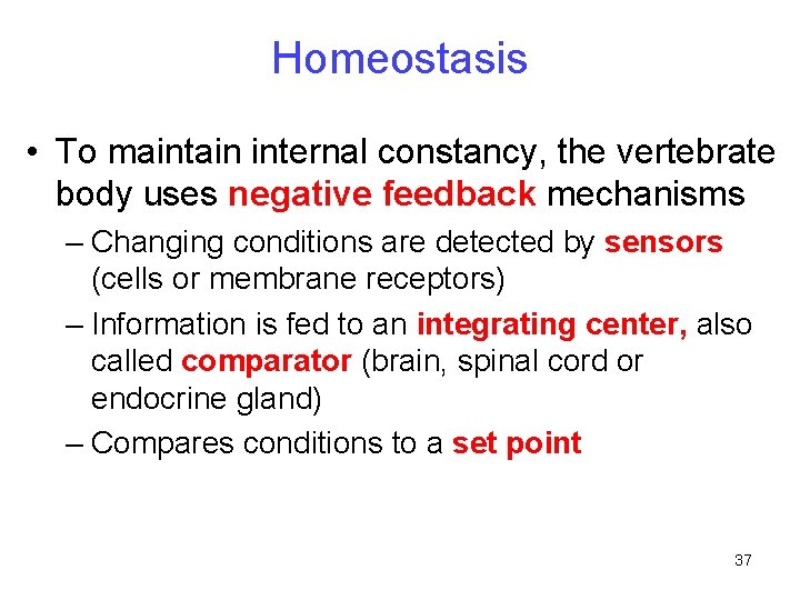 The Animal Body and Principles of Regulation Chapter