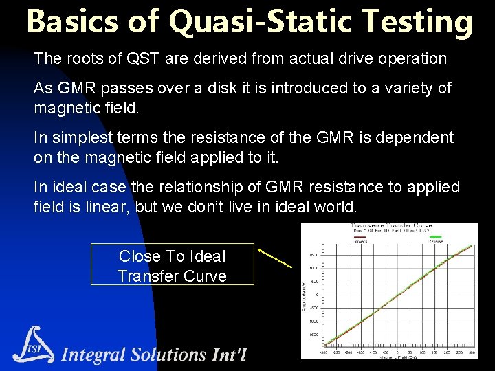 Basics of Quasi-Static Testing The roots of QST are derived from actual drive operation