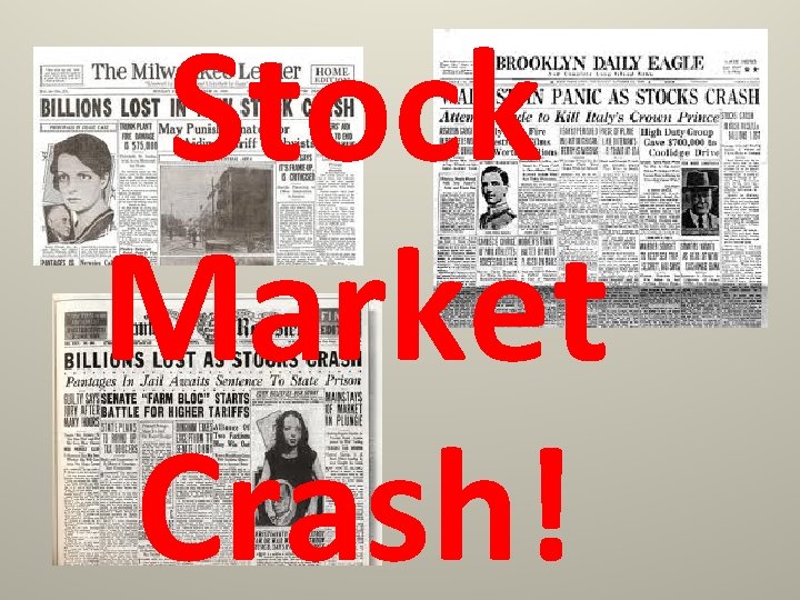 Stock Market Crash! 