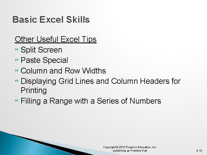 Basic Excel Skills Other Useful Excel Tips Split Screen Paste Special Column and Row