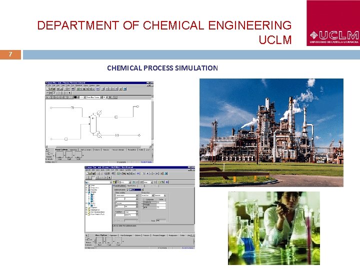 DEPARTMENT OF CHEMICAL ENGINEERING UCLM 7 CHEMICAL PROCESS SIMULATION 