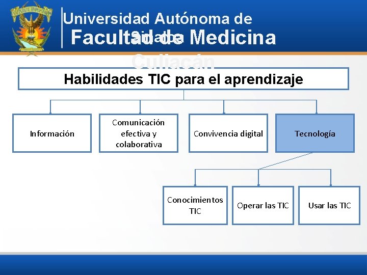 Universidad Autónoma de Sinaloa Facultad de Medicina Culiacán Habilidades TIC para el aprendizaje Información