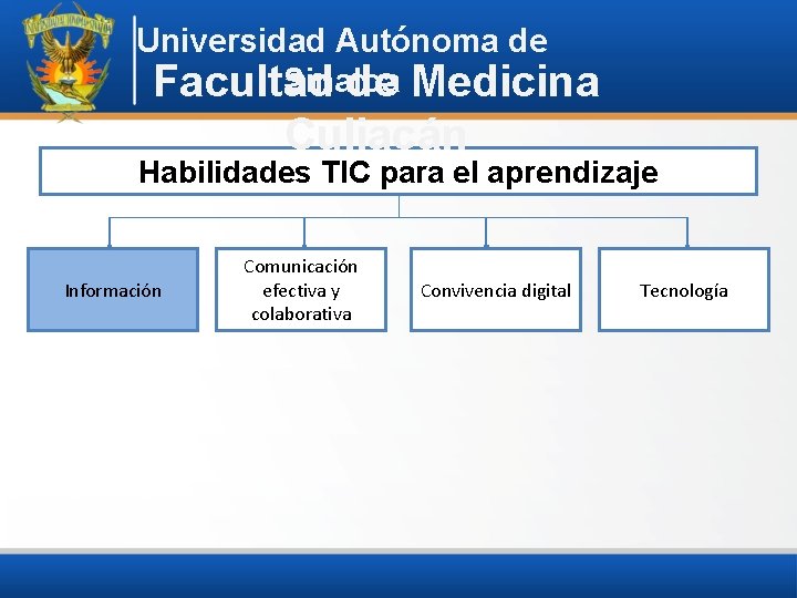 Universidad Autónoma de Sinaloa Facultad de Medicina Culiacán Habilidades TIC para el aprendizaje Información