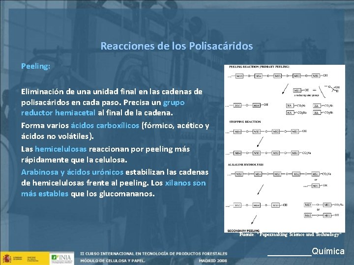 Reacciones de los Polisacáridos Peeling: Eliminación de una unidad final en las cadenas de