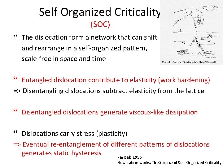 Self Organized Criticality (SOC) The dislocation form a network that can shift and rearrange