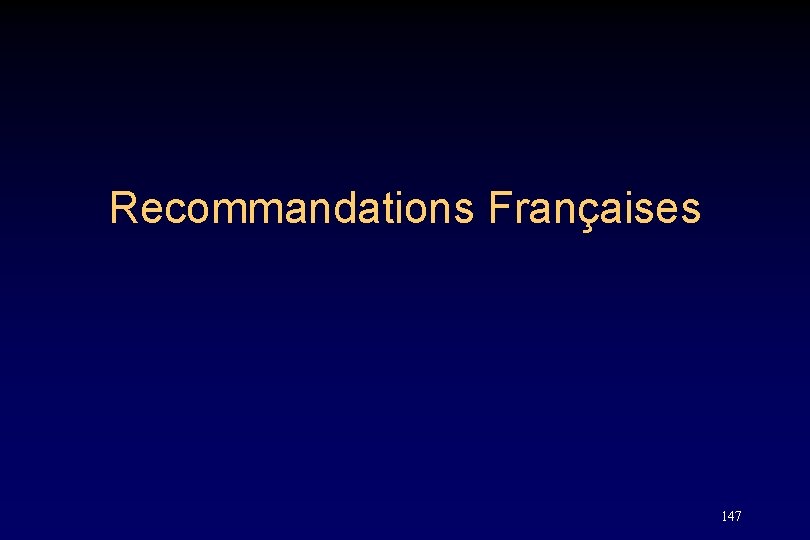 Recommandations Françaises 147 
