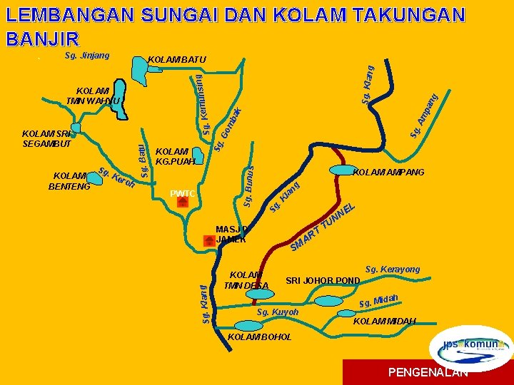 LEMBANGAN SUNGAI DAN KOLAM TAKUNGAN BANJIR Sg. Jinjang Sg . G Sg. om Am