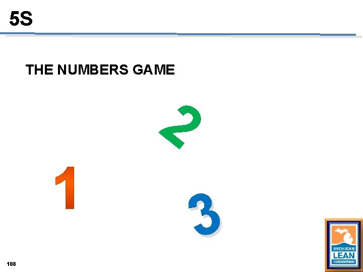 5 S THE NUMBERS GAME 2 3 108 5 S THE NUMBERS GAME 2 3 108