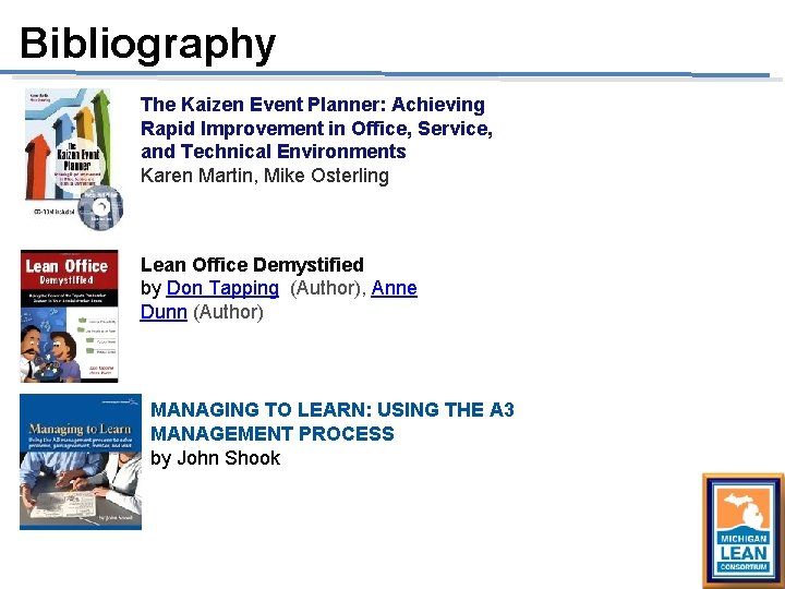 Bibliography The Kaizen Event Planner: Achieving Rapid Improvement in Office, Service, and Technical Environments Bibliography The Kaizen Event Planner: Achieving Rapid Improvement in Office, Service, and Technical Environments