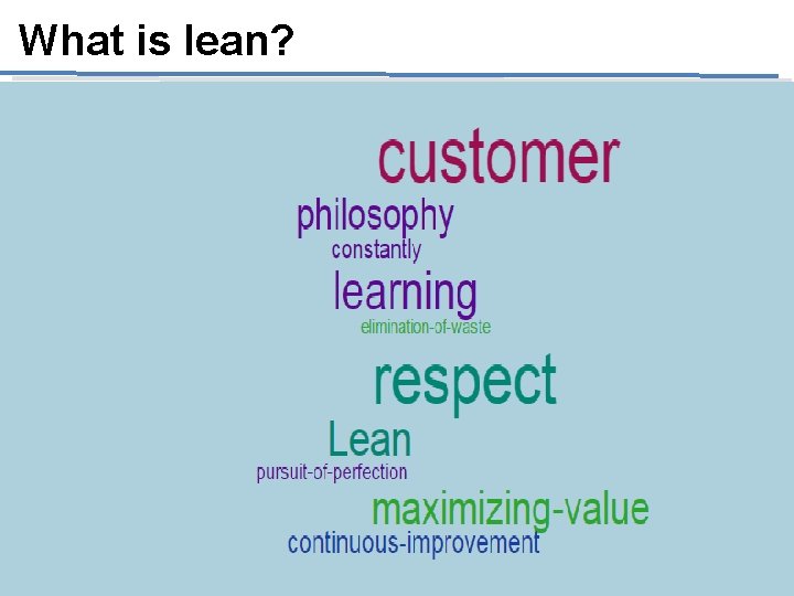 What is lean? What is lean?