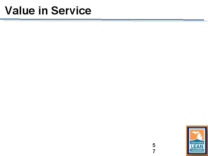 Value in Service 5 7 Value in Service 5 7
