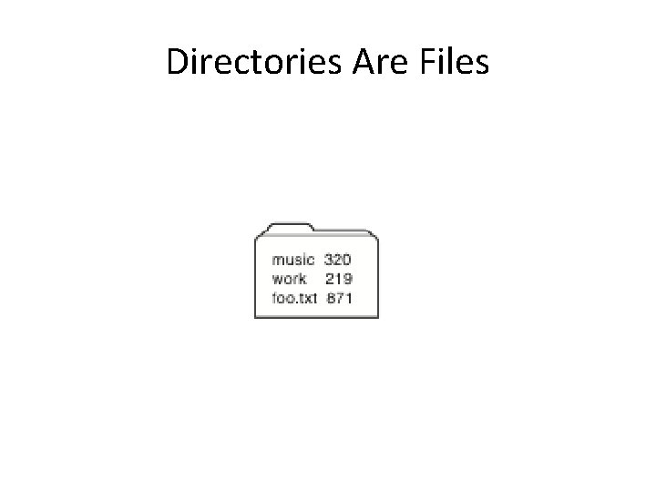 Directories Are Files 