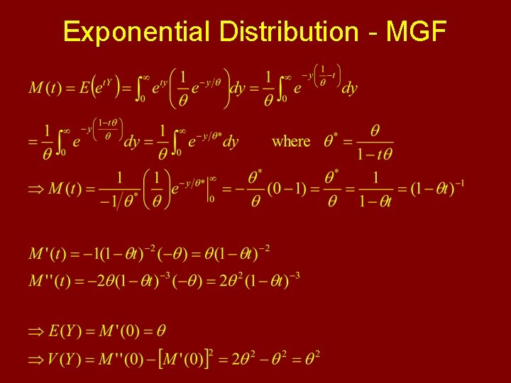 Exponential Distribution - MGF 