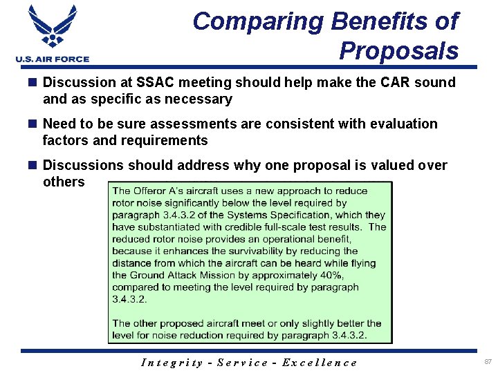Comparing Benefits of Proposals Discussion at SSAC meeting should help make the CAR sound