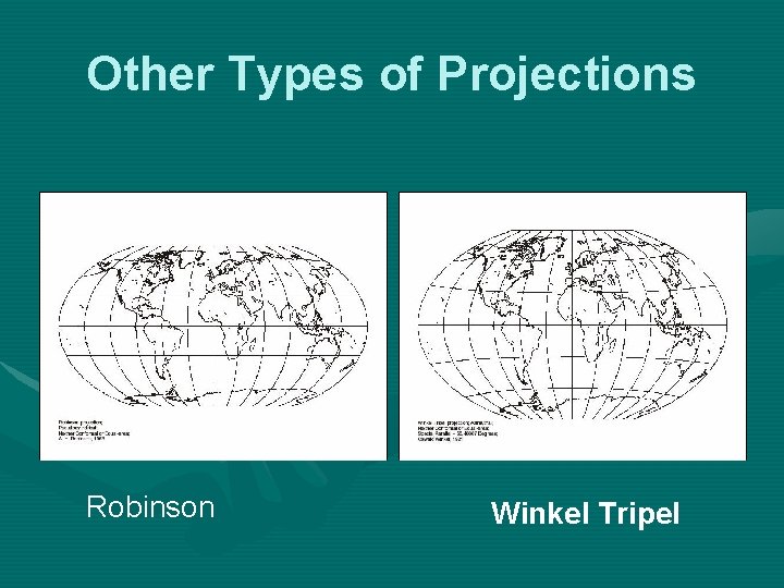 Other Types of Projections Robinson Winkel Tripel 