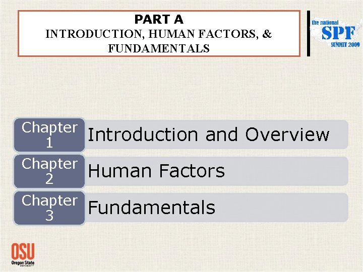 PART A INTRODUCTION, HUMAN FACTORS, & FUNDAMENTALS Chapter • Introduction 1 Chapter • Human PART A INTRODUCTION, HUMAN FACTORS, & FUNDAMENTALS Chapter • Introduction 1 Chapter • Human