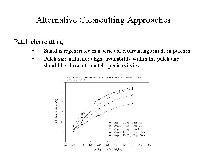 Alternative Clearcutting Approaches Patch clearcutting • • Stand is regenerated in a series of